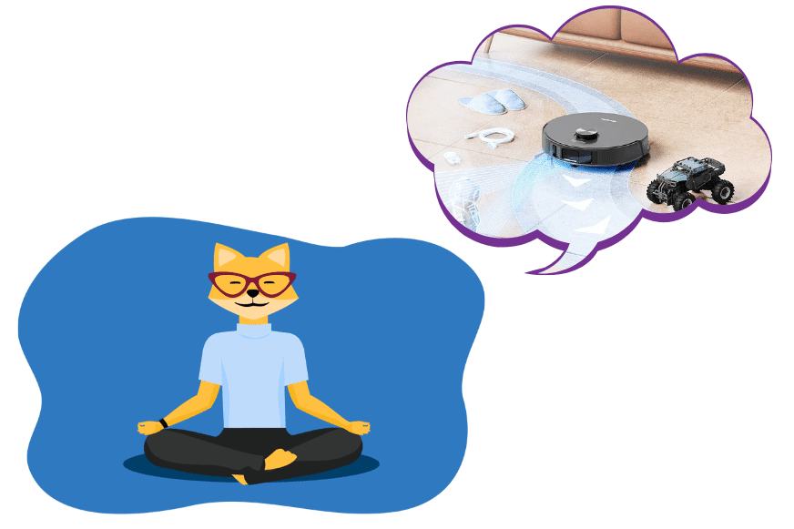 Принцип работы 3D технологии обнаружения препятствий в Dreame L10s Pro.